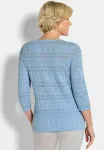 Джемпер leichter mit ajourmuster Goldner, Light Blue - фото 3