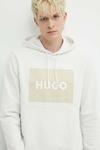 Хлопковая толстовка Hugo, бежевый - фото 4