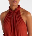 Бьянка собранное мини-платье Poupette St Barth, Rust 26 Plain - фото 4
