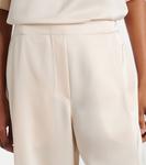 Бархатные плиссированные брюки с высокой талией Leset, Créme - фото 4