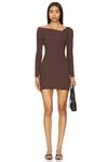 Изабель мини-платье Superdown, коричневый - фото