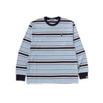 Футболка Ape head в полоску A BATHING APE, черный - фото 3