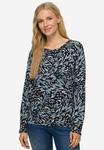 Топ LAURASØN Long sleeved top, Dark Blue - фото