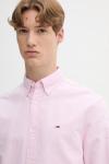 Хлопковая рубашка Tommy Jeans, розовый - фото 4