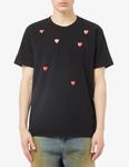 Футболка мультисердечко Comme des Garçons Play, черный - фото