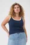 Топ KAFFE CURVE KCcarina, темно-синий - фото 2