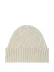 Шапка в резинку с косичками Eric Bompard, нейтральный - фото 2