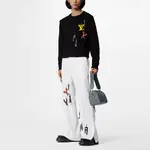 Свитер мужской Louis Vuitton с принтом, черный / желтый - фото 4