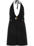 Мини-платье с поясом от Miu Miu, черный - фото