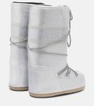 Блестящие глянцевые ботинки до колена Moon Boot, Silver - фото 2