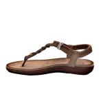 Women's 009 Flat Wedge Sandal In Tan Exe, Tan - фото 4