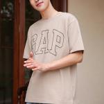 Футболка унисекс GAP, серо-белая - фото 9