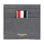 THOM BROWNE Кожаный картхолдер мужской серый - фото 4