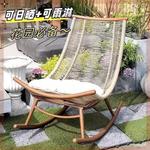 Плетеное кресло-качалка с оттоманкой для дома и террасы — Дизайнерское кресло из ротанга - фото 9