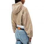 Застёгивающаяся на молнию худи-куртка Alexander Wang, хаки - фото 6