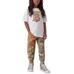 Футболка Burberry детская, белый / оранжевый - фото 4