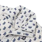 Пуховик унисекс синий белый MLB - фото 5