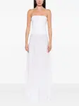 Платье макси без бретелей Alaïa, белый - фото 2