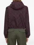 Укороченная куртка с капюшоном в клетку BURBERRY, красный - фото 3