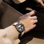 CRONUSART Часы Cross Daytona Automatic Mechanical Movement Canvas Strap Watch Men's Watch White Dial, Graffiti - фото 7