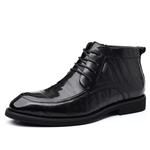 Черные полусапоги мужские LUOMAIKE, Коричневые - фото 2