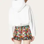 Лонгслив с капюшоном и принтом логотипа Valentino, белый - фото 7