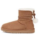 Ботинки зимние UGG WMNS Mini Bailey Bow Pom, коричневый - фото