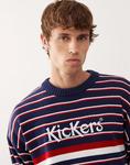 Толстовка Kickers stripe в красную и синюю полоску - фото 4