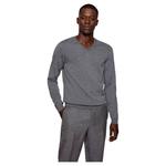 Свитер BOSS Melba-P V Neck, серый - фото