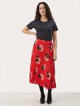 Юбка Priyanka с цветочным принтом Part Two, Red/Multi - фото 3