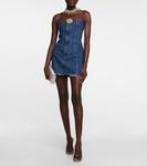 Джинсовое мини-платье Mussel Flower Area, светло-синий - фото 2