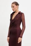 Платье Bardot, бордовый - фото 4