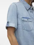 Джинсовое платье Vero Moda "VMJENNIE SS SHORT DENIM DRESS NOOS", голубой - фото 4