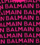 Хлопковое платье Logo Balmain Kids, 930fu-Nero/Fuxia - фото 3