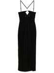 Платье миди NISSA с фурнитурой, черный - фото