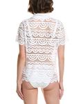 PQ Swim Lace Button Top, белый - фото 2
