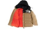 Куртка x the north face gg monogram padded coat 'beige ebony black' Gucci, бежевый - фото 2