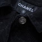 Куртка джинсовая женская Chanel с узором, черный - фото 3