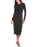 Susana Monaco Платье миди из стрейча, черный - фото
