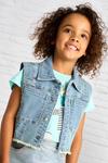 Детская джинсовая жилетка Mayoral, синий - фото