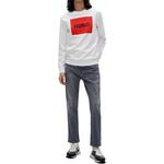 Хлопковый худи с принтом Hugo Logo HUGO BOSS, белый - фото 4