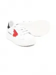 Кожаные кроссовки с кленовым листом DSQUARED2 KIDS, белый - фото 2
