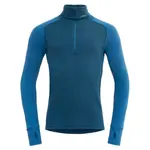 Лонгслив DEVOLD OF NORWAY Expedition Merino Silk half zip, синий - фото