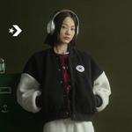 Женское бейсбольное джерси Converse, цвет Black/White - фото 6