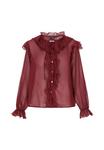 Блуза faina Button-down blouse, Burgundy/Red - фото 5