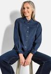 Блуза GOLDNER Button-down blouse, Blue - фото 5