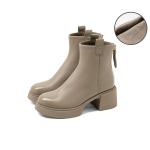 Женские Ботинки Челси Чёрные/Абрикосовые COMELY, Чёрные (Шерстяная Подкладка) - фото 3