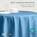Скатерть Homescapes синий, 178/178 см - фото 2
