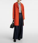 Однобортное шерстяное пальто S Max Mara, Spring Orange - фото 2