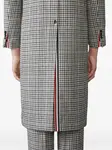 Пальто в клетку THOM BROWNE, черный - фото 4